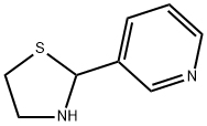 2-(3-吡啶基)噻唑烷 结构式