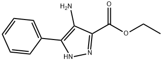 4-氨基-3-苯基-1H-吡唑-5-羧酸乙酯 结构式