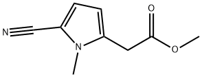 2-(5-氰基-1-甲基-1H-吡咯-2-基)乙酸甲酯 结构式