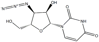 3'-叠氮基-3'-脱氧尿苷 结构式
