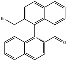 [(R)-2'-(溴甲基)-[1,1'-联萘]-2-甲醛] 结构式