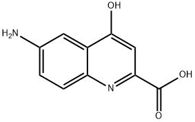6-氨基-4-羟基喹啉-2-羧酸 结构式