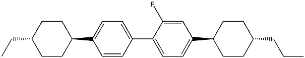 4'-(反式-4-乙基环己基)-2-氟-4-(反式-4-丙基环己基)-1,1'-联苯 结构式