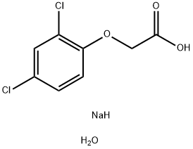 2,4-二氯苯氧基乙酸钠一水物 结构式