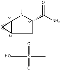 (1S,3S,5S)-2-氮杂双环[3.1.0]己烷-3-甲酰胺甲烷磺酸盐 结构式