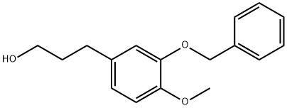 3-(3-(苄氧基)-4-甲氧苯基)丙-1-醇 结构式