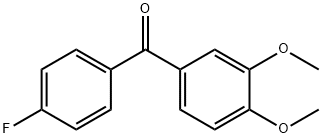 3,4-二甲氧基-4'-氟-二苯甲酮 结构式