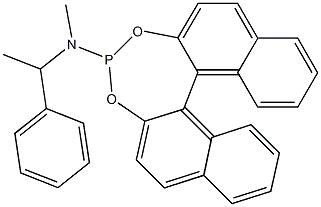 (11BS)-N-甲基-N-[(S)-1-苯基乙基]-联萘并[2,1-D:1',2'-F][1,3,2]二氧膦杂-4-胺 结构式