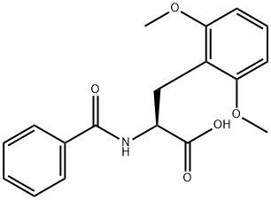 N-BENZOYL-3-(2,6-DIMETHOXYPHENYL)ALANINE 结构式