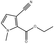 3-氰基-1-甲基-1H-吡咯-2-甲酸乙酯 结构式