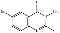 3-氨基-6-溴-2-甲基喹唑啉-4(3H)-酮 结构式