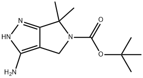 3-氨基-6,6-二甲基-4,6-二氢吡咯并[3,4-C]吡唑-5(2H) - 羧酸叔丁酯 结构式
