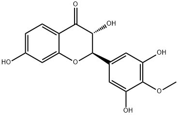 (2R,3R)-2-(3,5-二羟基-4-甲氧基苯基)-2,3-二氢-3,7-二羟基-4H-1-苯并吡喃-4-酮 结构式