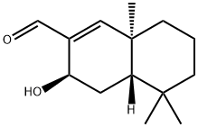 (3R,4AS,8AS)-3-羟基-5,5,8A-三甲基-3,4,4A,6,7,8-六氢萘-2-甲醛 结构式