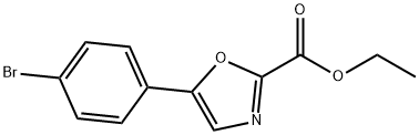5-(4-溴苯基)恶唑-2-甲酸乙酯 结构式