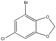 4-溴-6-氯苯并[D][1,3]1,3-二氧杂环戊烯 结构式