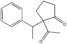 2-Acetyl-2-(1-phenylethyl)cyclopentanone 结构式