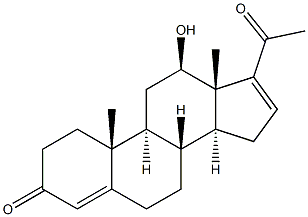 12BETA-羟基孕甾-4,16-二烯-3,20-二酮 结构式