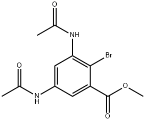 3,5-bis-acetylaMino-2-broMo-benzoic acid Methyl ester 结构式