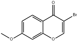 3-溴-7-甲氧基-4H-苯并吡喃-4-酮 结构式