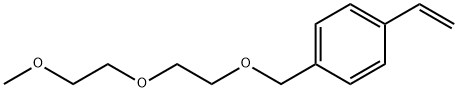 1-((2-(2-甲氧基乙氧基)乙氧基)甲基)-4-乙烯基苯 结构式