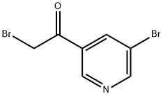 2-BROMO-1-(5-BROMOPYRIDIN-3-YL)ETHANONE 结构式