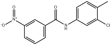 N-(3-氯-4-甲基苯基)-3-硝基苯甲酰胺 结构式