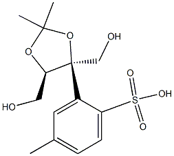 (4R,5R)-2,2-二甲基-1,3-二氧戊环-4,5-二甲醇 4-(4-甲基苯磺酸酯) 结构式