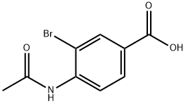 4-乙酰氨基-3-溴苯甲酸 结构式