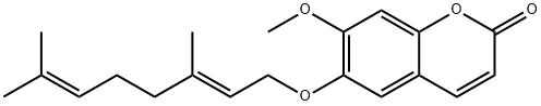 7-甲氧基-6-香叶基氧基香豆素 结构式