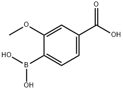 4-硼-3-甲氧基苯甲酸 结构式