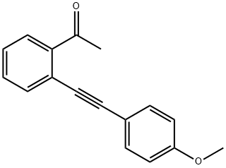 1-( 2 - (( 4-甲氧基苯基)乙炔基)苯基)乙酮 结构式