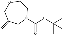 6-亚甲基-1,4-高吗啉-4-甲酸叔丁酯 结构式