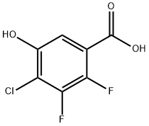 4-氯-2,3-二氟-5-羟基苯甲酸 结构式