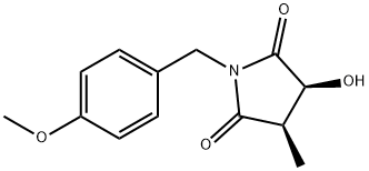 2,5-Pyrrolidinedione, 3-hydroxy-1-[(4-Methoxyphenyl)Methyl]-4-Methyl-,(3S,4R)- 结构式