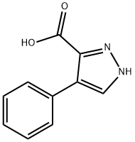 4-苯基-1H-吡唑-3-羧酸 结构式