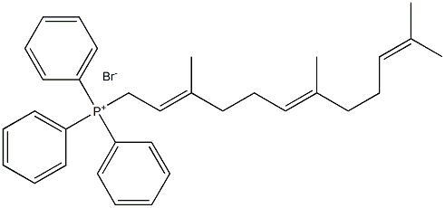 三苯基(3,7,11-三甲基十二烷-2,6,10-三烯-1-基)溴化磷 结构式