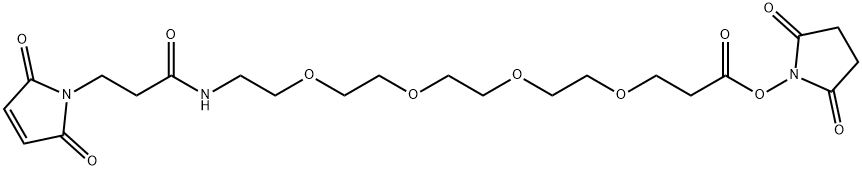 N-[15-[(2,5-二氧代-1-吡咯烷基)氧基]-15-氧代-3,6,9,12-四氧杂十五烷-1-基]-2,5-二氢-2,5-二氧代-1H-吡咯-1-丙酰胺 结构式