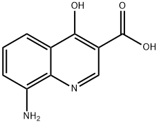 8-氨基-4-羟基3-喹啉羧酸 结构式