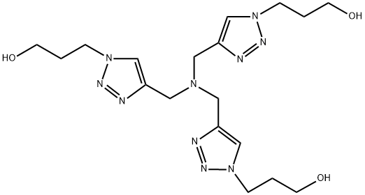 三(3-羟丙基三唑甲基)胺 结构式