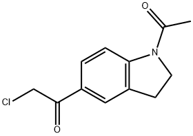 1-(1-乙酰吲哚啉-5-基)-2-氯乙烷-1-酮 结构式