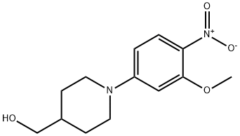 1-(3-甲氧基-4-硝基-苯基)-哌啶-4-基]-甲醇 结构式