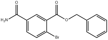 苯甲基 2-溴-5-氨基羰基苯酸盐 结构式