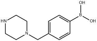4-(哌嗪-1-基甲基)苯基硼酸 结构式