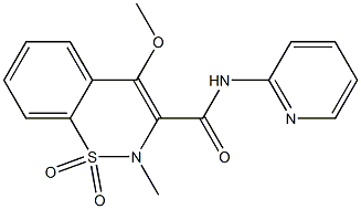 4-甲氧基-2-甲基-N-2-吡啶基-2H-1,2-苯并噻嗪-3-甲酰胺 1,1-二氧化物 结构式
