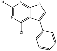 2,4-二氯-5-苯基噻吩并[2,3-D]嘧啶 结构式