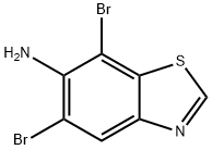 5,7-二溴苯并[D]噻唑-6-胺 结构式