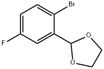 2-(2-溴-5-氟苯基)-1,3-二氧戊环 结构式