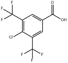 3,5-双三氟甲基-4-氯苯甲酸 结构式