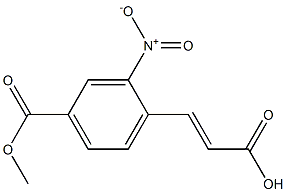 (E)-3-(4-(methoxycarbonyl)-2-nitrophenyl)acrylic acid 结构式